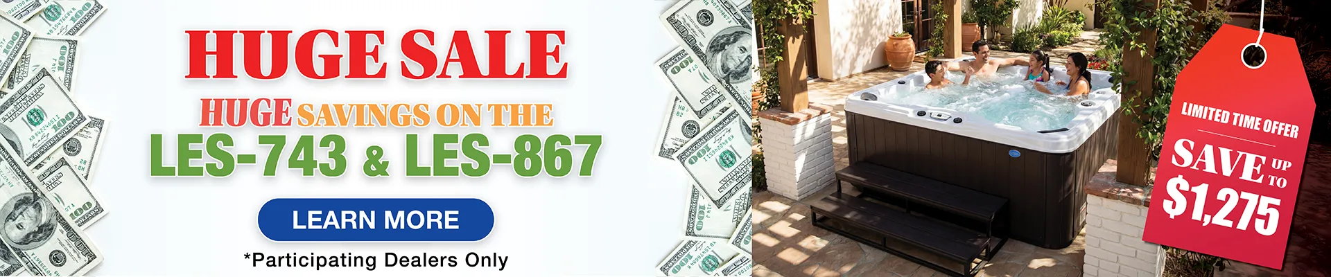 Calspas hot tub being used in a family setting - Hoboke